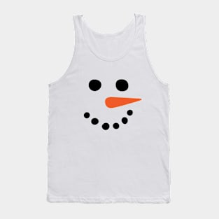 Snowman Face Christmas Tank Top